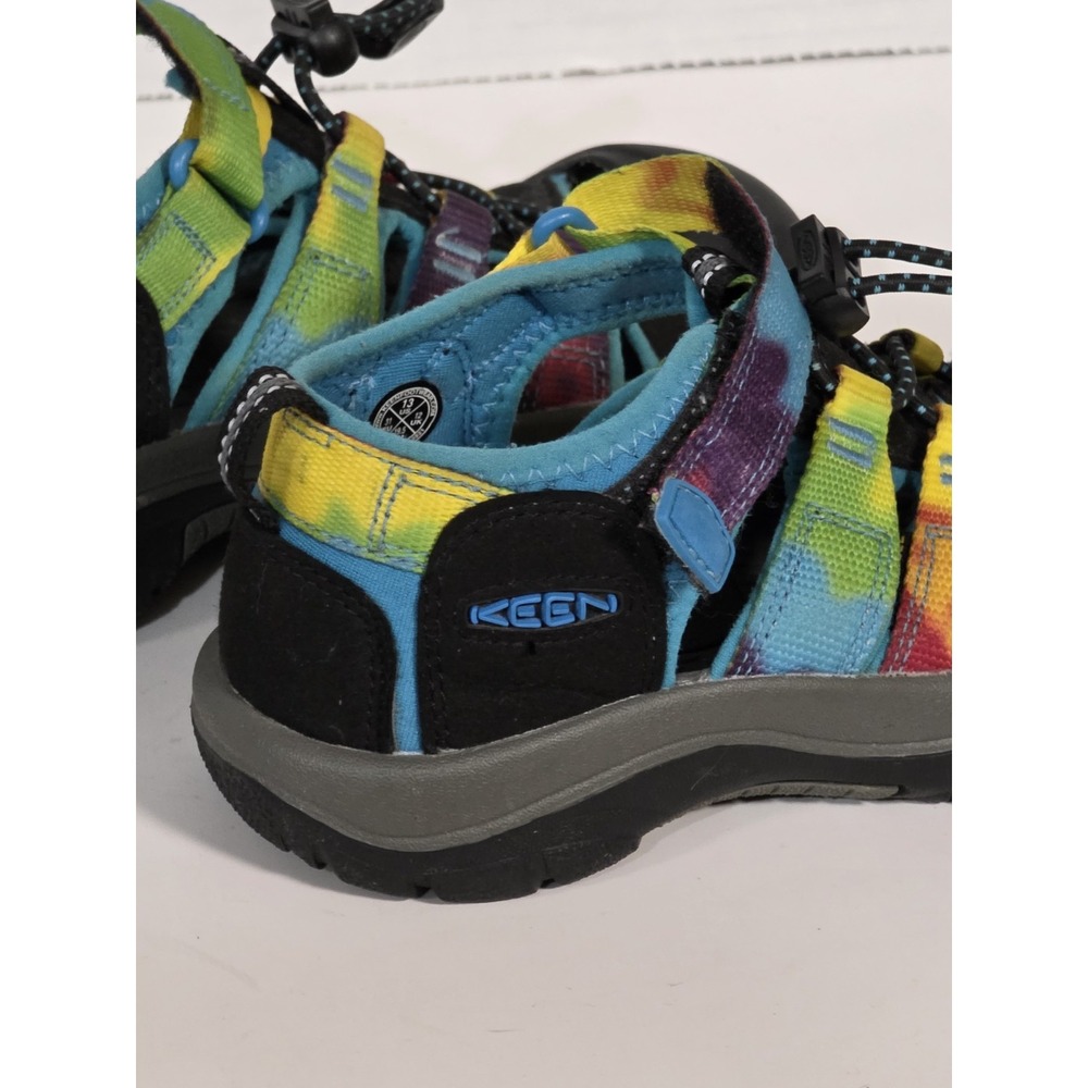 KEEN Newport Sz 13 H2 Kids Rainbow Tie Dye Closed Toe Water Shoes Sport Sandals - Picture 16 of 16